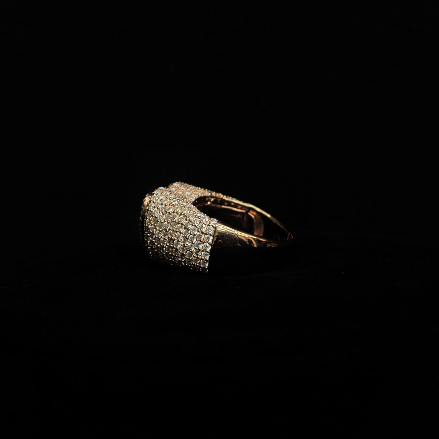 Baguette Heart Ring 14K Rose Gold Plated